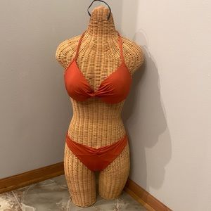 2 piece swim, burnt orange
